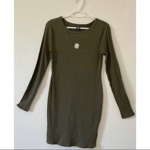 Wild Fable (Target brand) green long sleeve bodycon dress